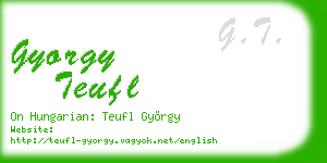 gyorgy teufl business card